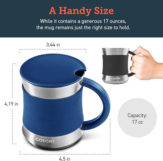 Cosori Coffee Mug with Lids Set of 2 - Image 5