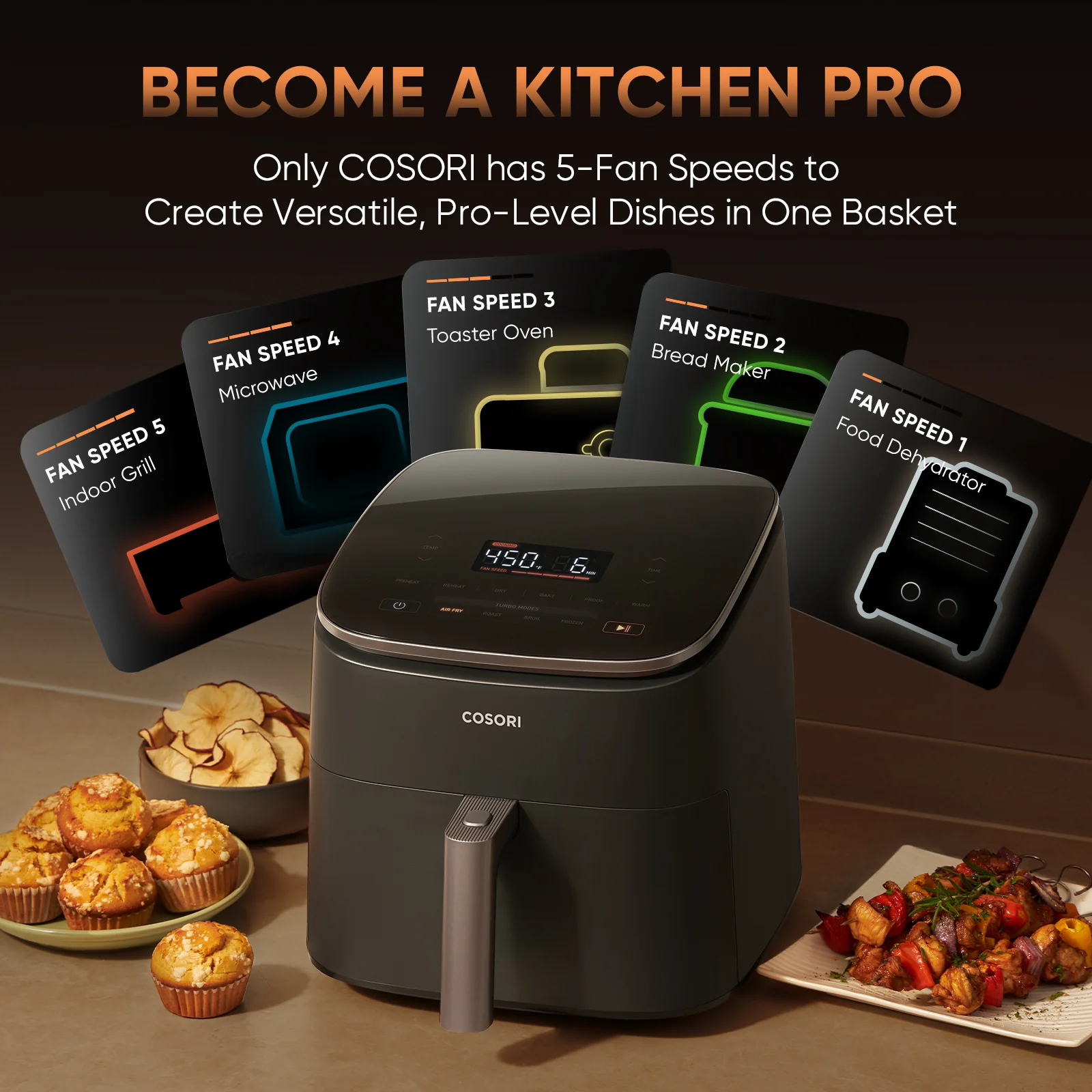 TurboBlaze™ 6.0-Quart Air Fryer - Dark Gray - Image 4